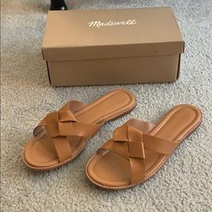 Madewell Square-Knot Slide Sandals (leather)